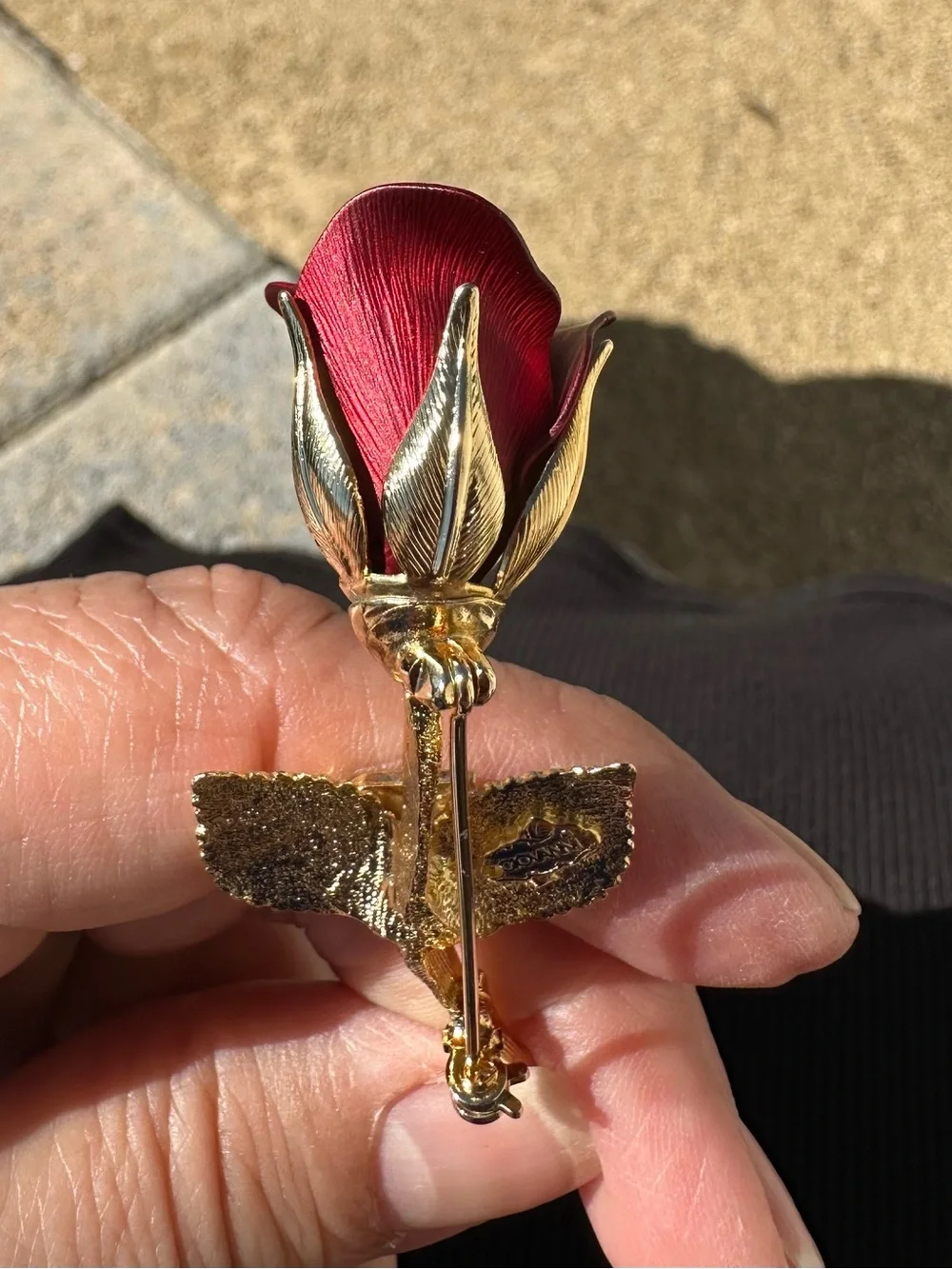 Vintage Giovanni Rose, Graduation Brooch, Signed Costume Jewelry, Mid Century